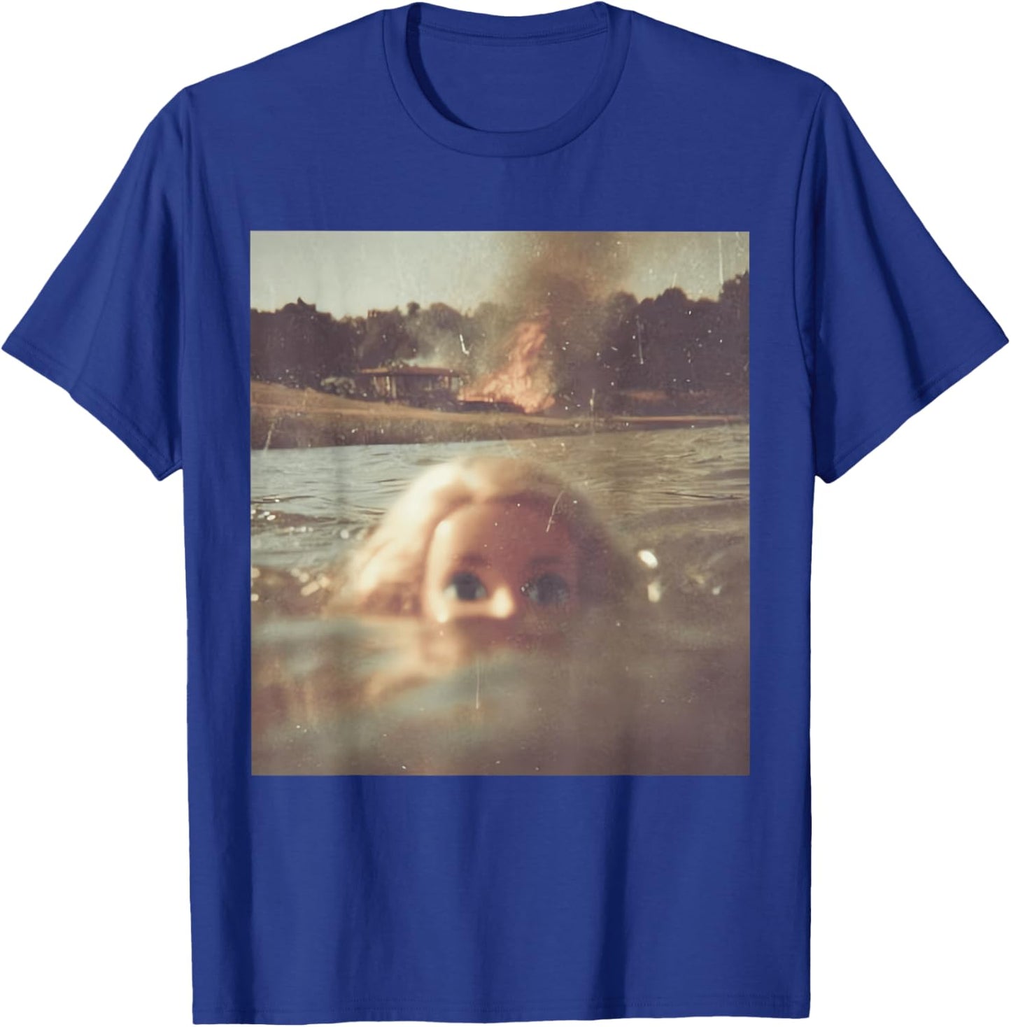 Funny Doll Face Swimming Meme T-Shirt - T-Shirt | Royal