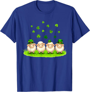 Funny Sheeps Leprechaun Shamrocks St Patrick's Day Kids Boys T-Shirt - T-Shirt | Royal