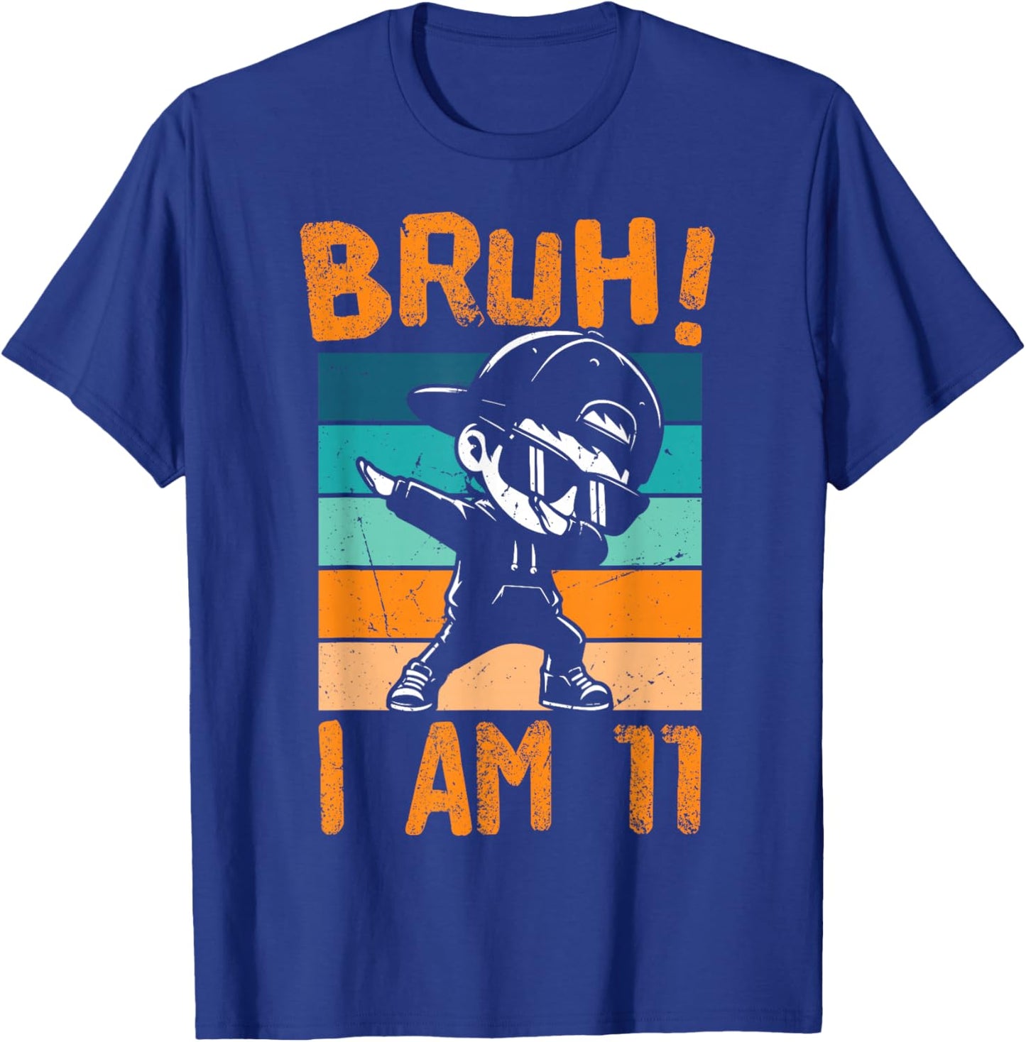 Bruh I Am 11 Year Old Dabbing Boy 11th Birthday Decorations T-Shirt - T-Shirt | Royal