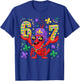 67 Mardi Gras Crawfish Beads Six Seven Carnival Boy Kids 6 7 T-Shirt - T-Shirt | Royal