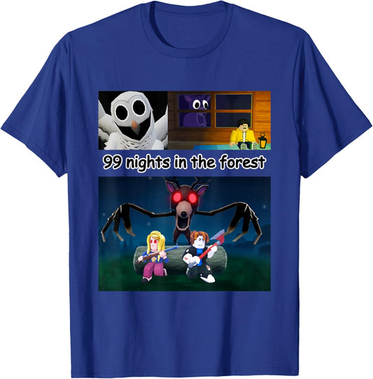 99 Nights Halloween Gamer Deer in The Forest Kids T-Shirt - T-Shirt | Royal