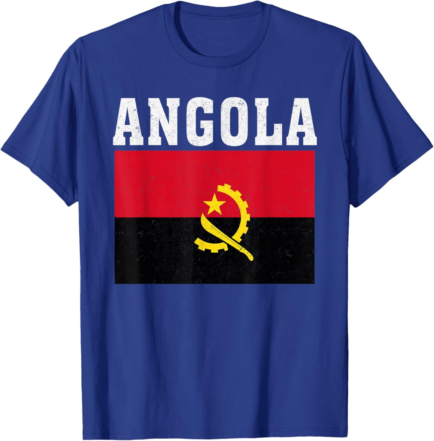 Angola Flag Patriotic National Roots Souvenir T-Shirt - T-Shirt | Royal