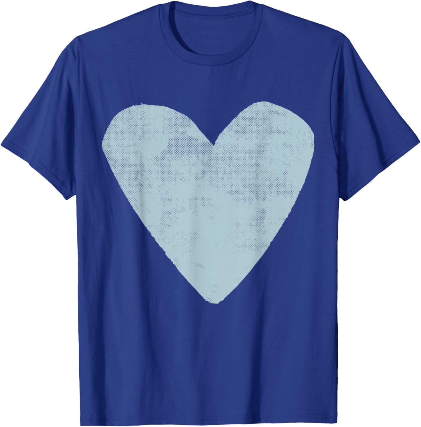 Cute Valentines Day Designer Heart Pastel Blue Valentine T-Shirt - T-Shirt | Royal
