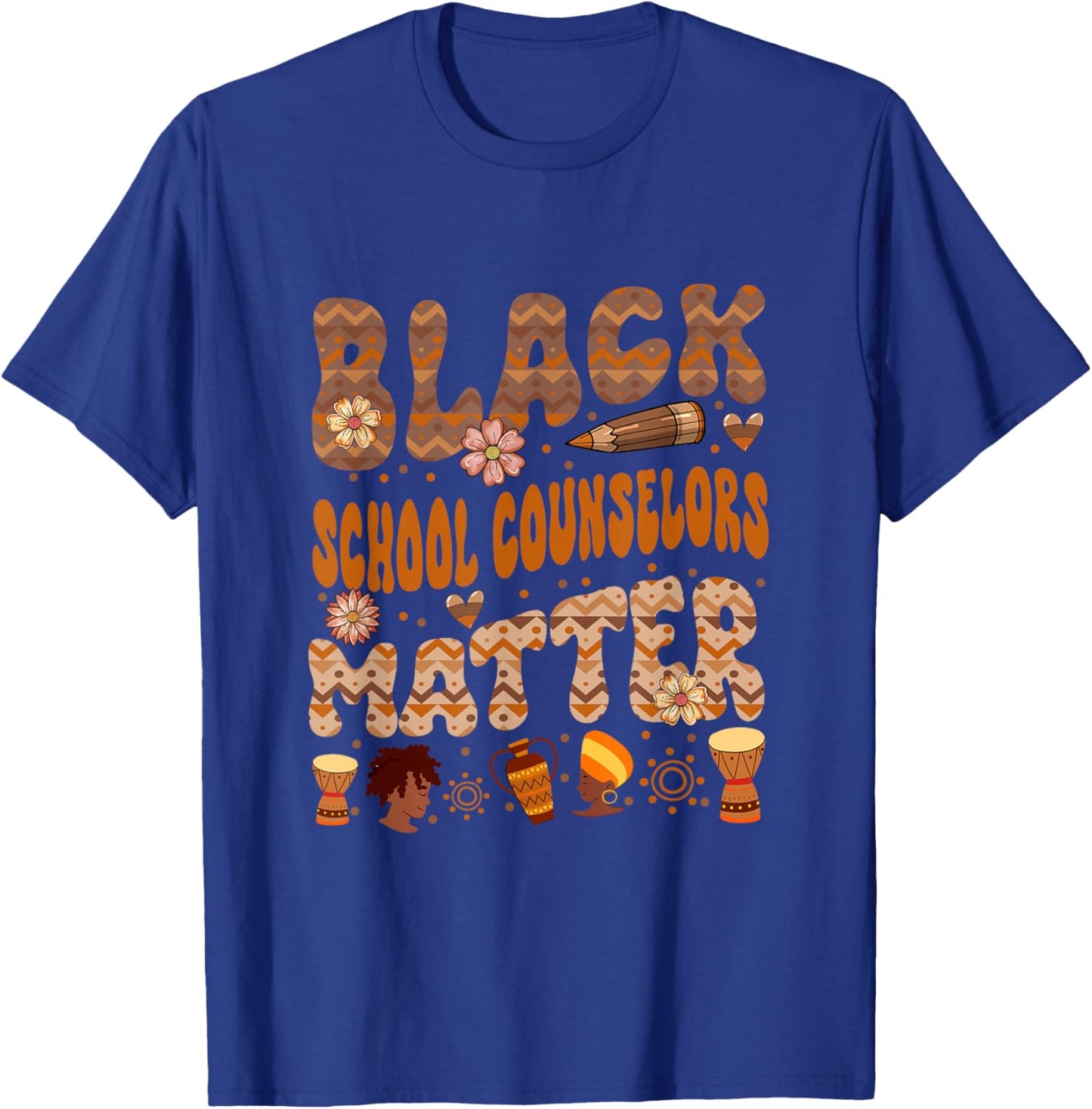 Black Costume School Counselor Job Proud Black History Month T-Shirt - T-Shirt | Royal