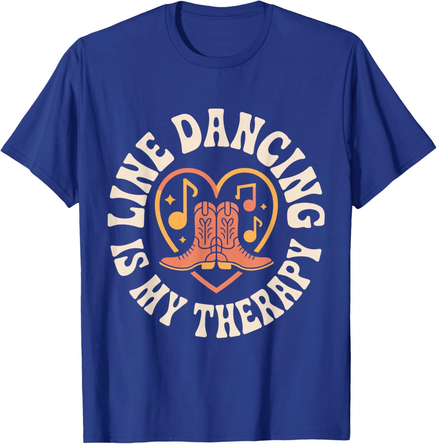 Line Dancing is My Therapy T-Shirt - T-Shirt | Royal