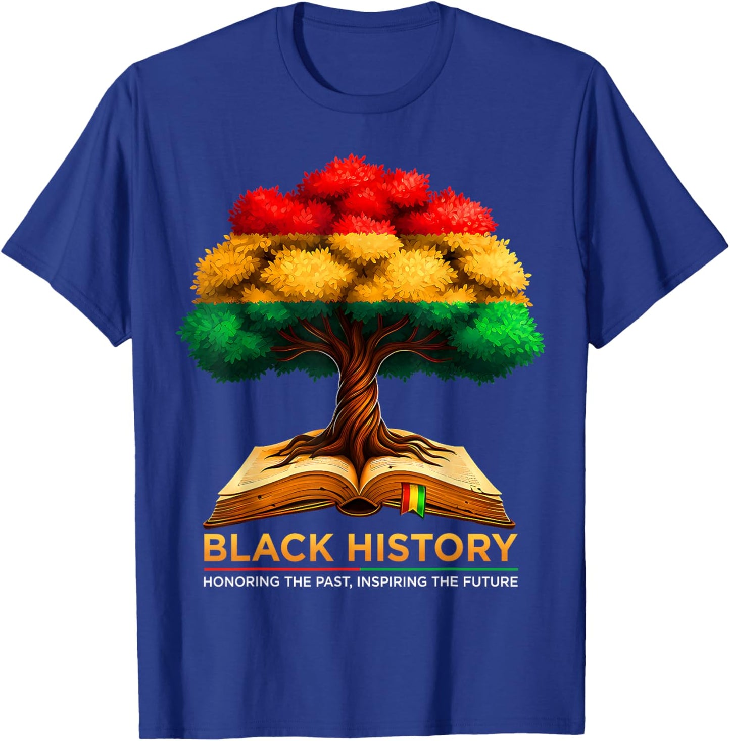 Honoring Past Inspiring Future Men Women Black History Month T-Shirt - T-Shirt | Royal