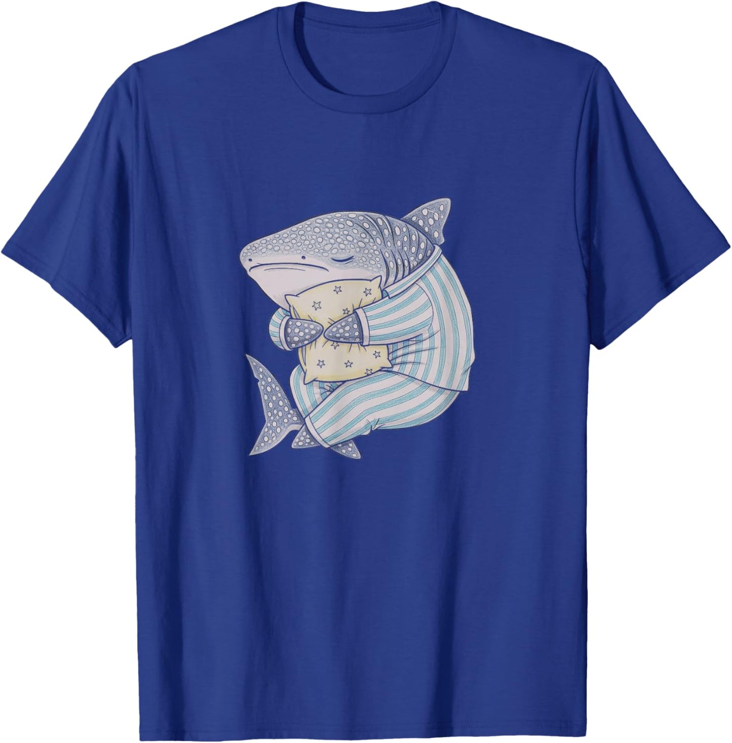 Sleeping Pajama Whale Shark Drawing Art Design T-Shirt - T-Shirt | Royal