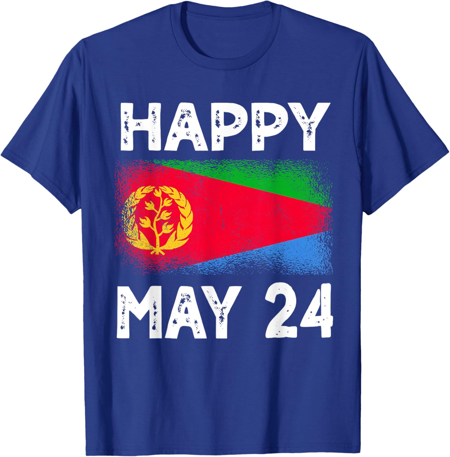 Happy May 24 Eritrea Independence Day Flag Design T-Shirt - T-Shirt | Royal
