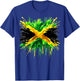 Jamaican Flag Splash Jamaica T-Shirt - T-Shirt | Royal