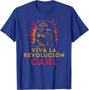 Viva La Revolucion Carl Funny Cat T-Shirt - T-Shirt | Royal