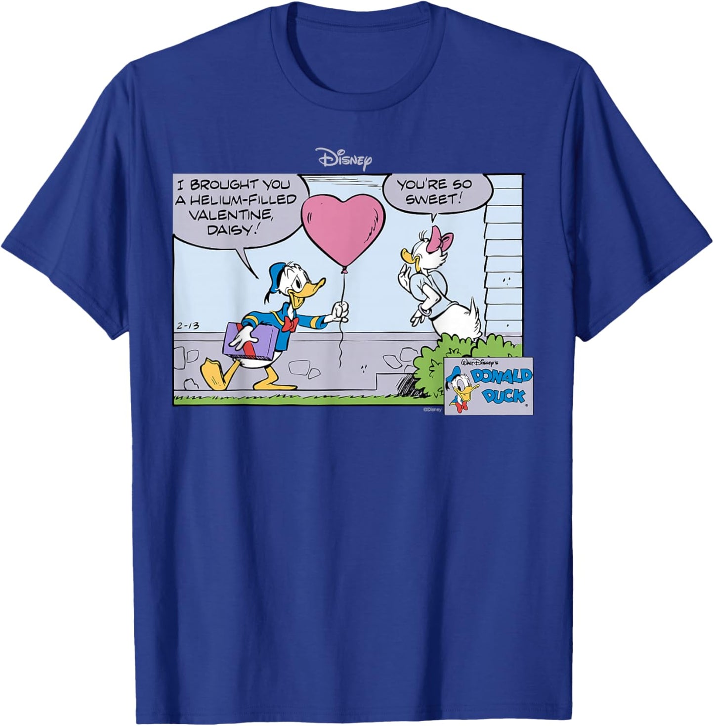 Disney Mickey and Friends Donald and Daisy Valentines T-Shirt - T-Shirt | Royal