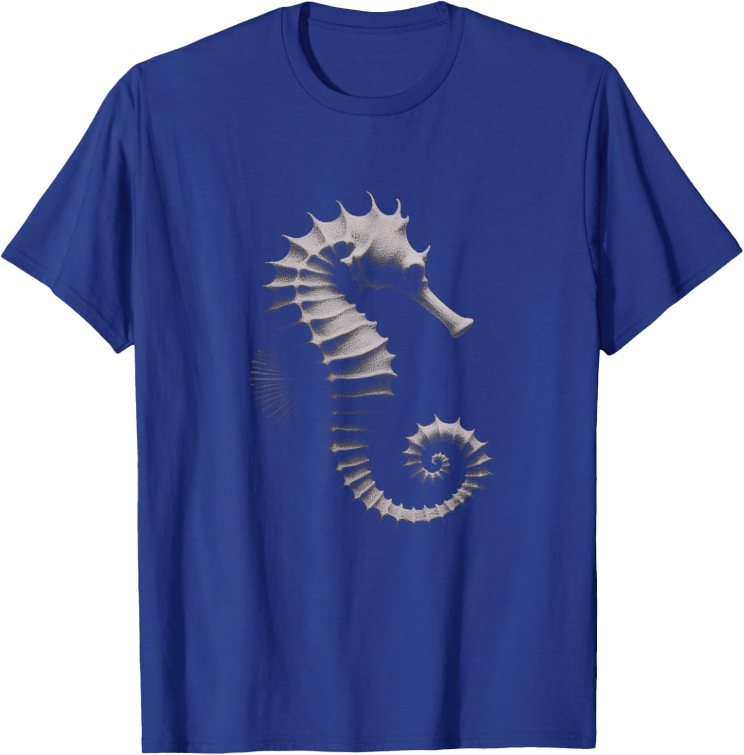 Seahorse Drawing Design T-Shirt - T-Shirt | Royal