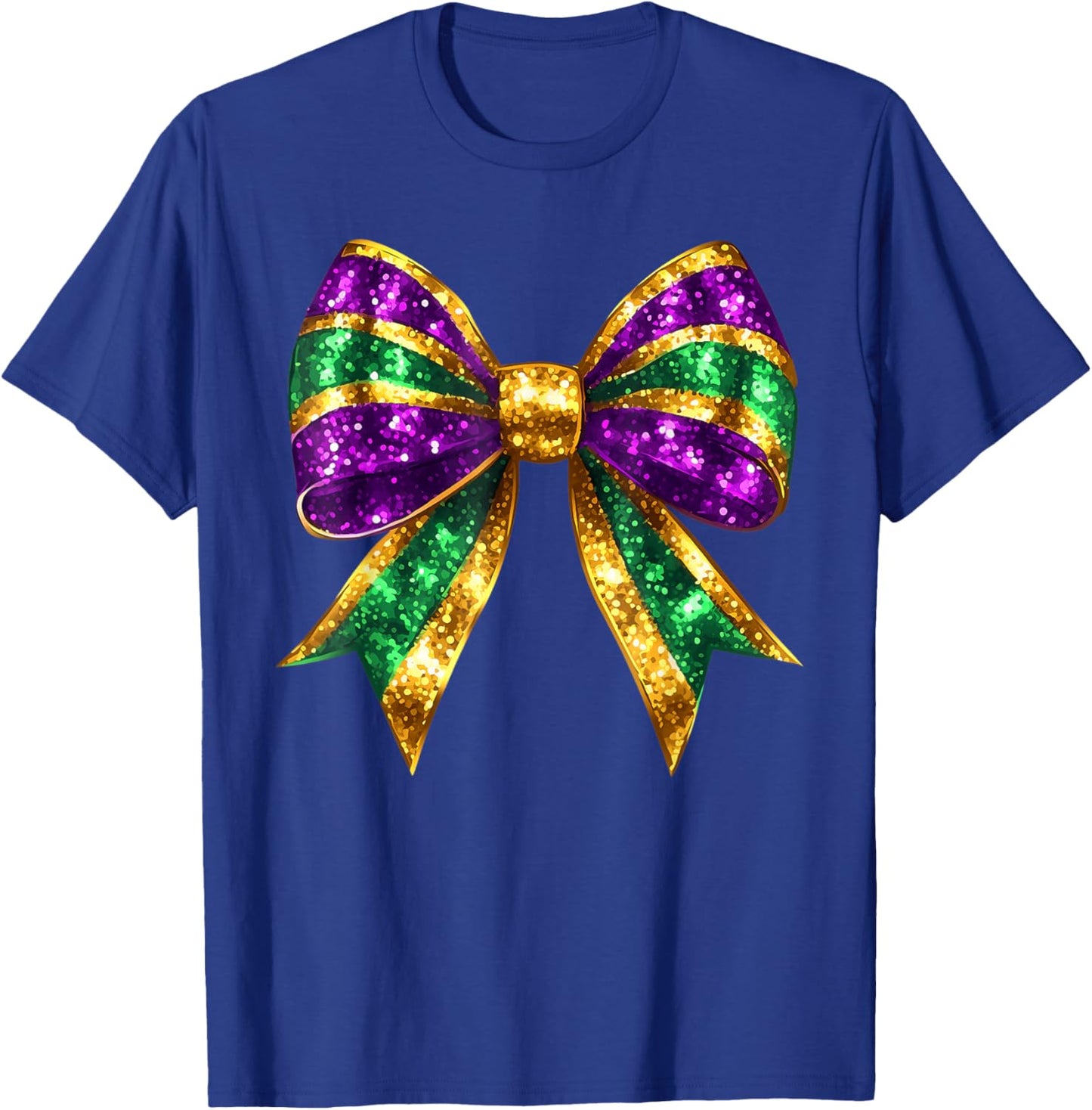 Mardi Gras Coquette Bow Fat Tuesday New Orleans Women Kids T-Shirt - T-Shirt | Royal