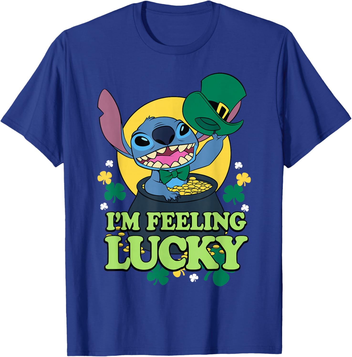 Disney Lilo & Stitch St. Patrick's Day I'm Feeling Lucky T-Shirt - T-Shirt | Royal