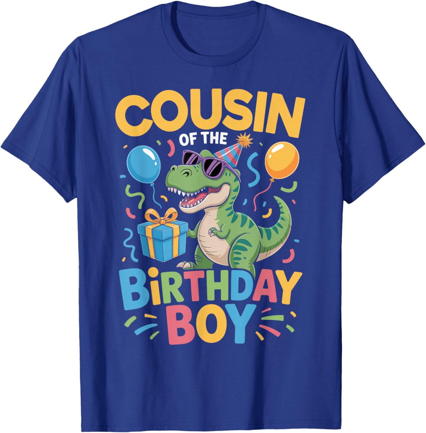 Cousin of The Birthday Party Outfit Dinosaur Squad Cousin T-Shirt - T-Shirt | Royal