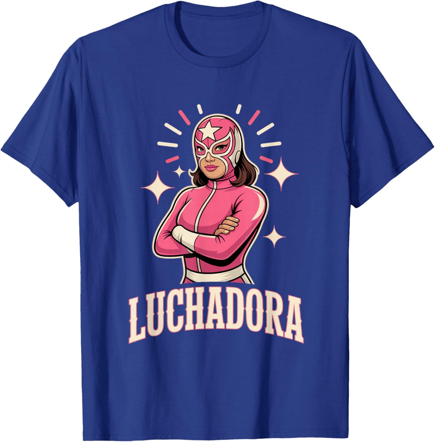 Luchadora Lucha Libre Masks Mexican Wrestling T-Shirt - T-Shirt | Royal