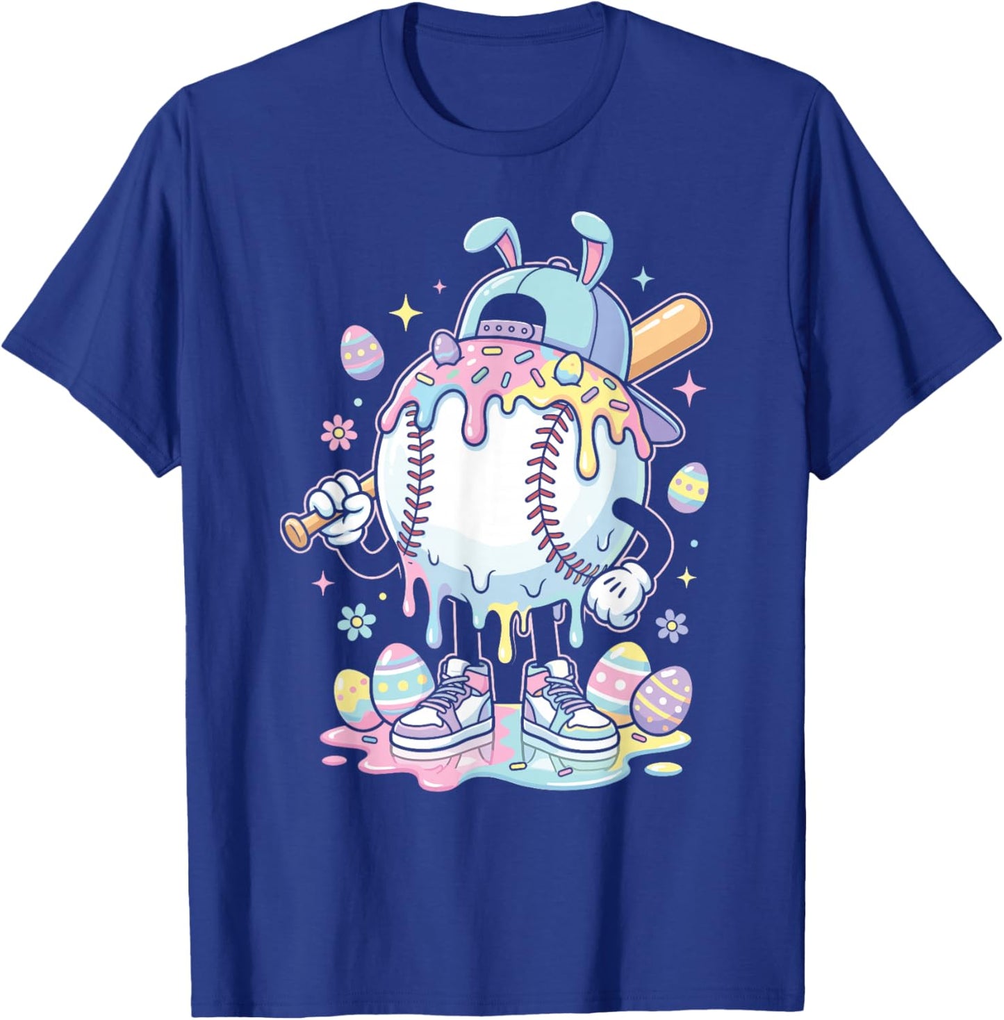 Baseball Drip Icecream Apparel Youth Boy Easter T-Shirt - T-Shirt | Royal