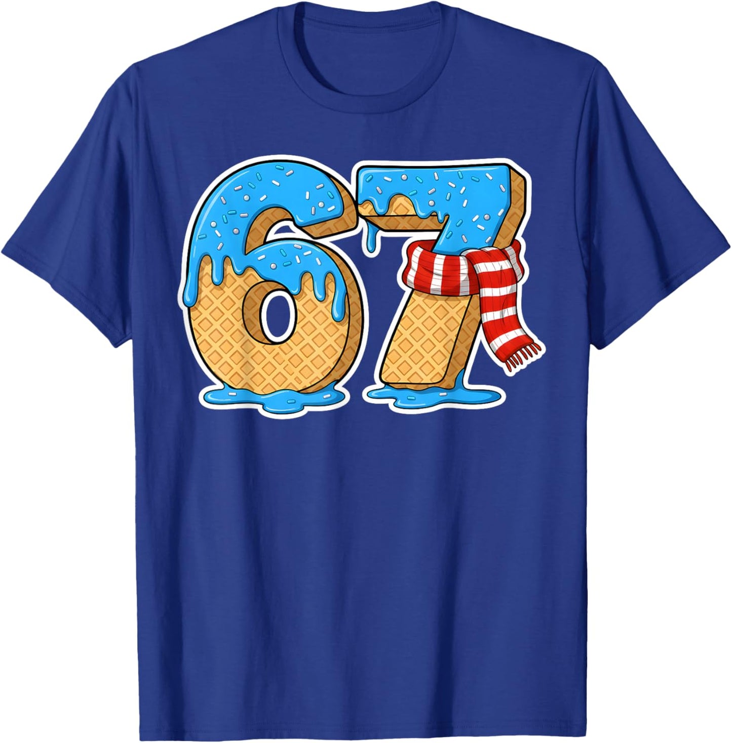 67 Ice Cream Drip Six Seven Baseball Drip 67 Funny Boys Meme T-Shirt - T-Shirt | Royal