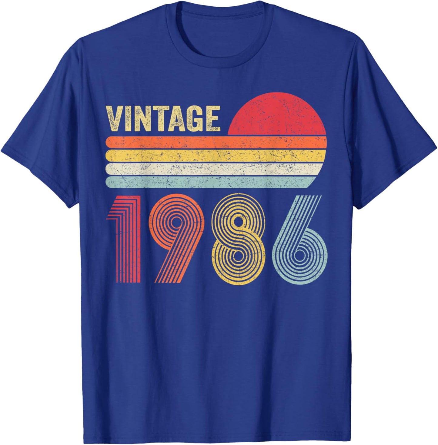 Vintage 1986 40th Birthday Gift Men Women 40 Years Old T-Shirt - T-Shirt | Royal