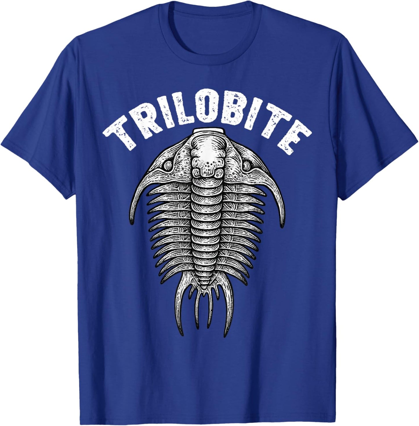 Trilobite Fossil Ancient Arthropod Dorsal View Paleontology T-Shirt - T-Shirt | Royal
