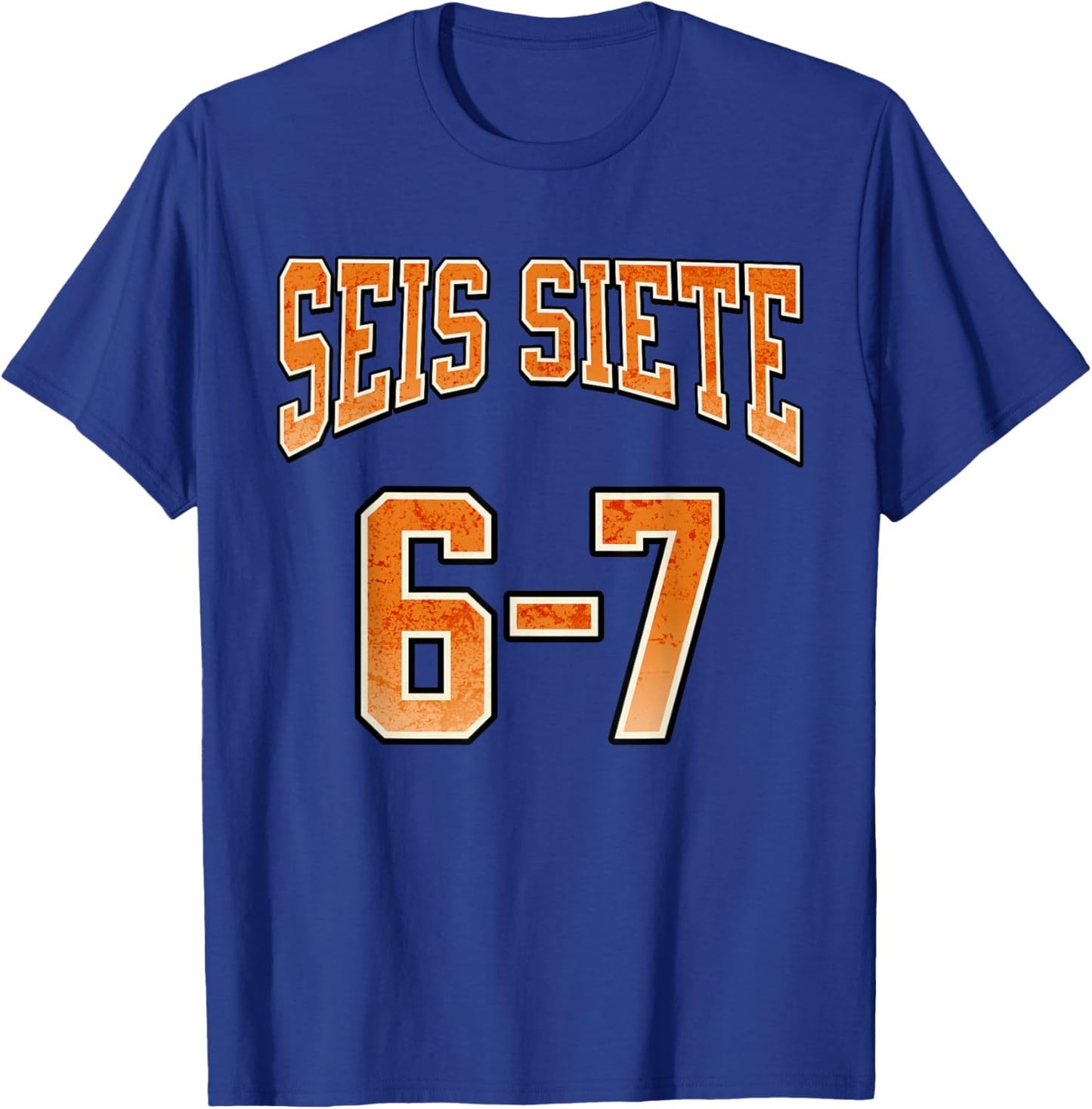 SEIS Siete 67 Spanish Sports Jersey Style College Boys T-Shirt - T-Shirt | Royal