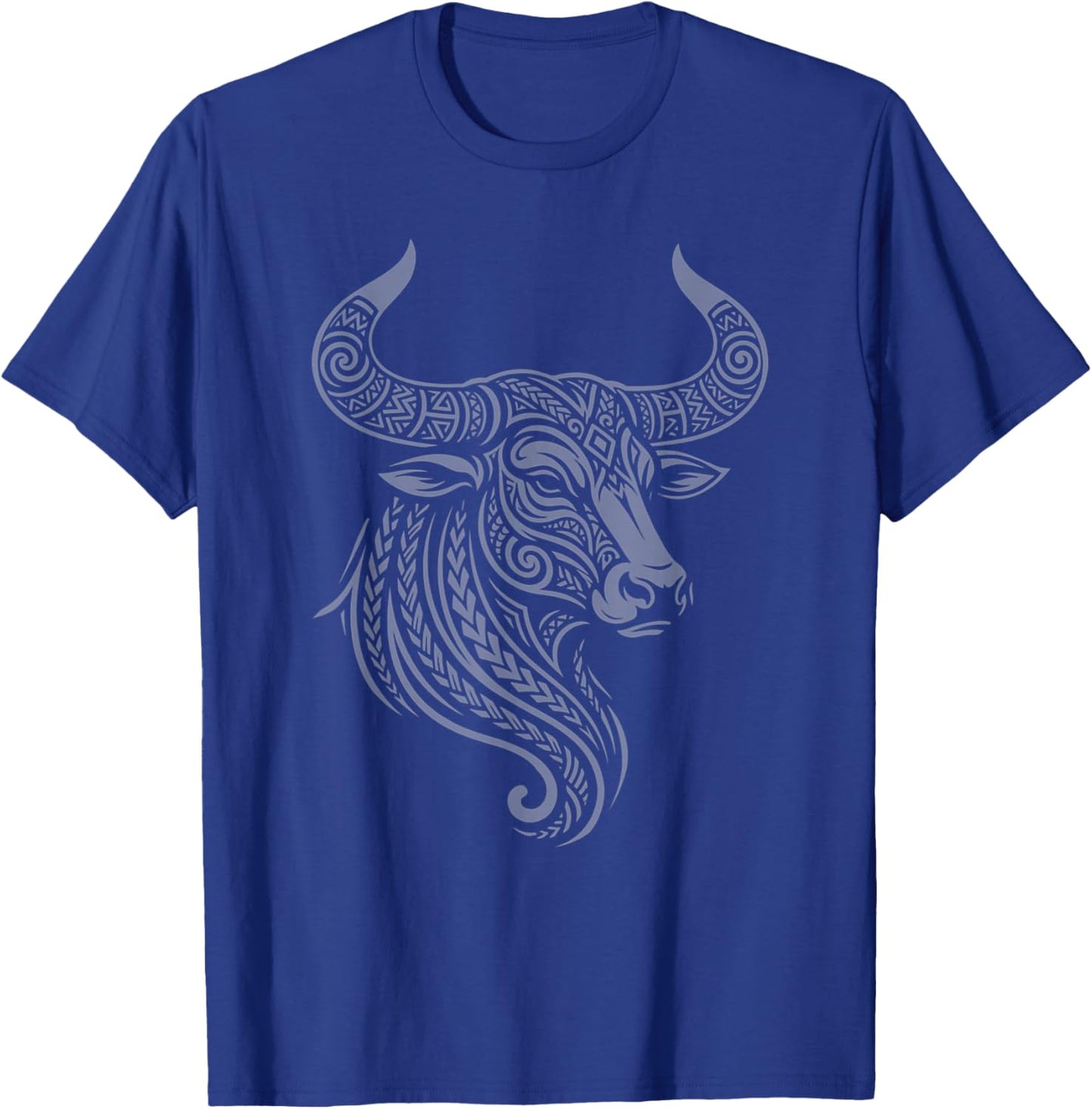 Taurus Zodiac Sign Tribal Tattoo Art Bull Horoscope T-Shirt - T-Shirt | Royal