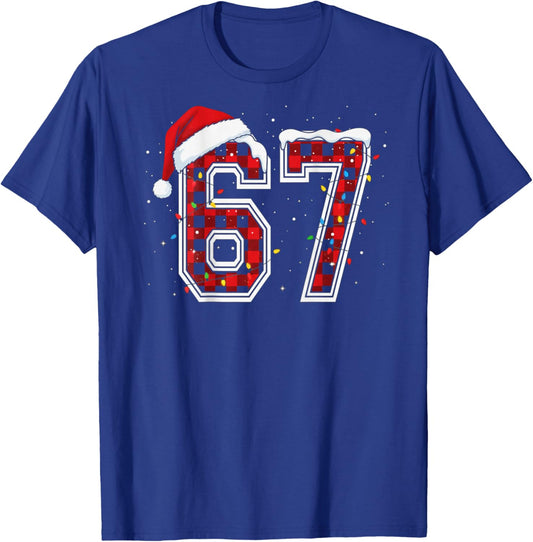 Funny Number 67 Sports Player Number Back of Shirt Only T-Shirt - T-Shirt | Royal