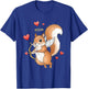 Cupid Squirrel Love Valentine's Day Romantic Art T-Shirt - T-Shirt | Royal
