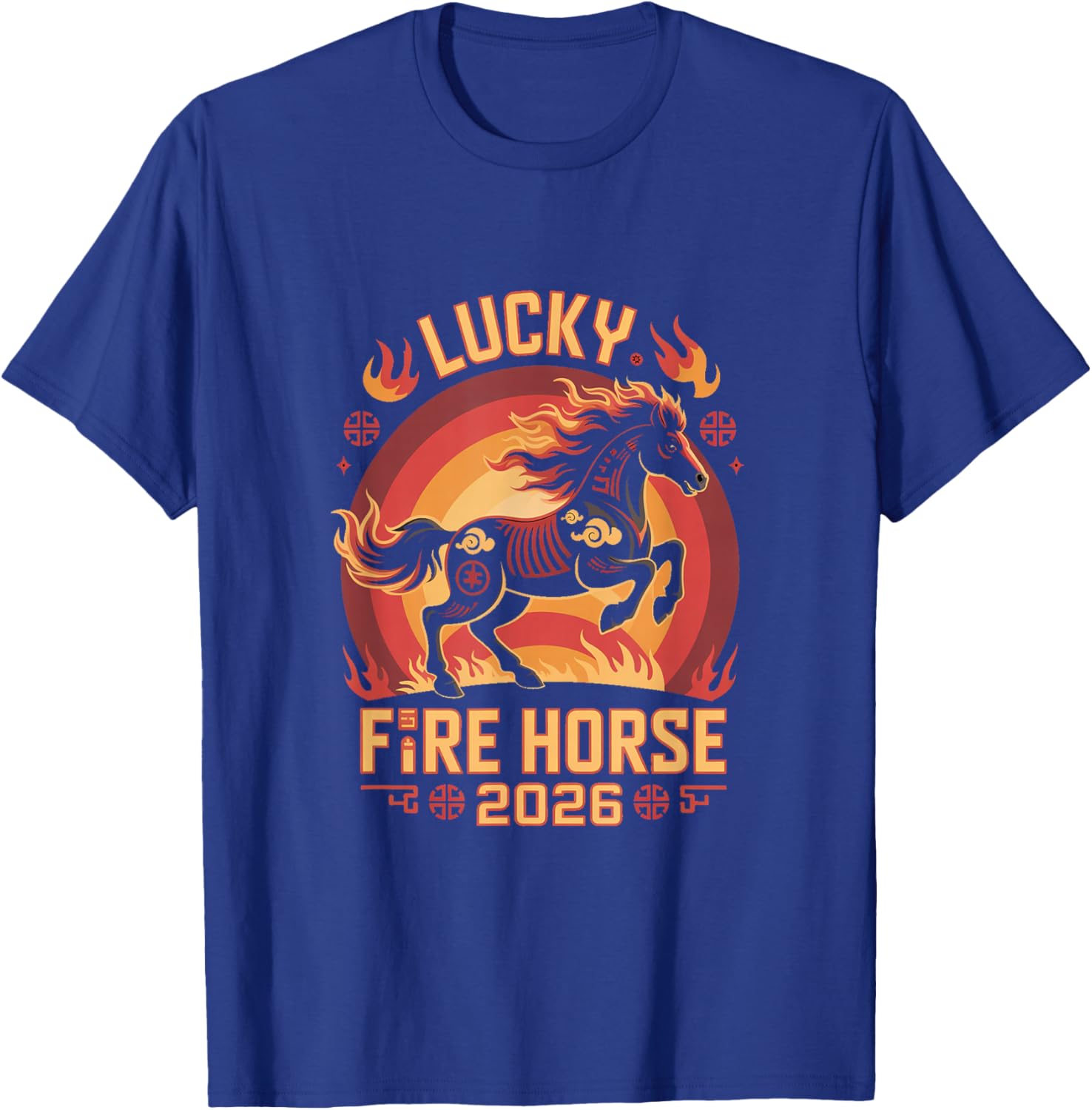 Fire Horse Spirit Chinese New Year 2026 Dragon Zodiac T-Shirt - T-Shirt | Royal