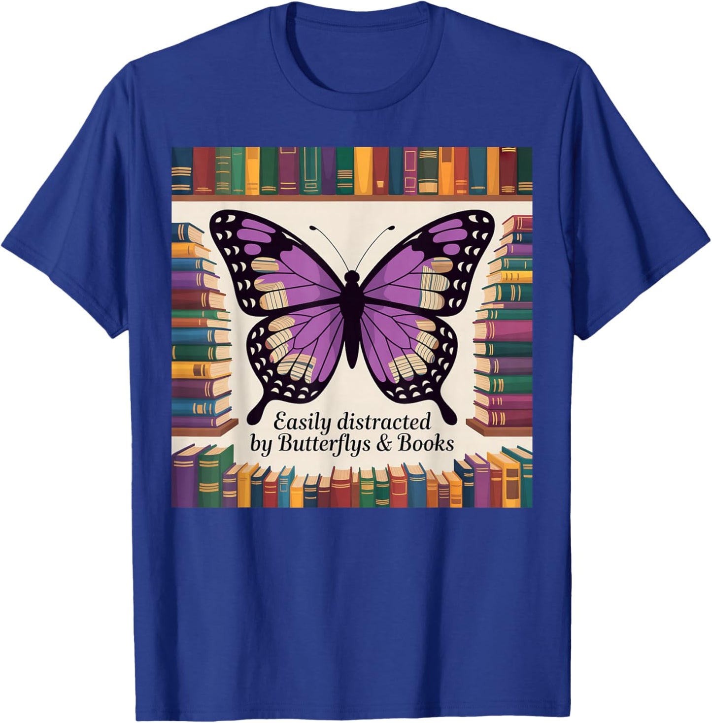 Books Nerds Butterfly Party Favors Purple Butterfly T-Shirt - T-Shirt | Royal