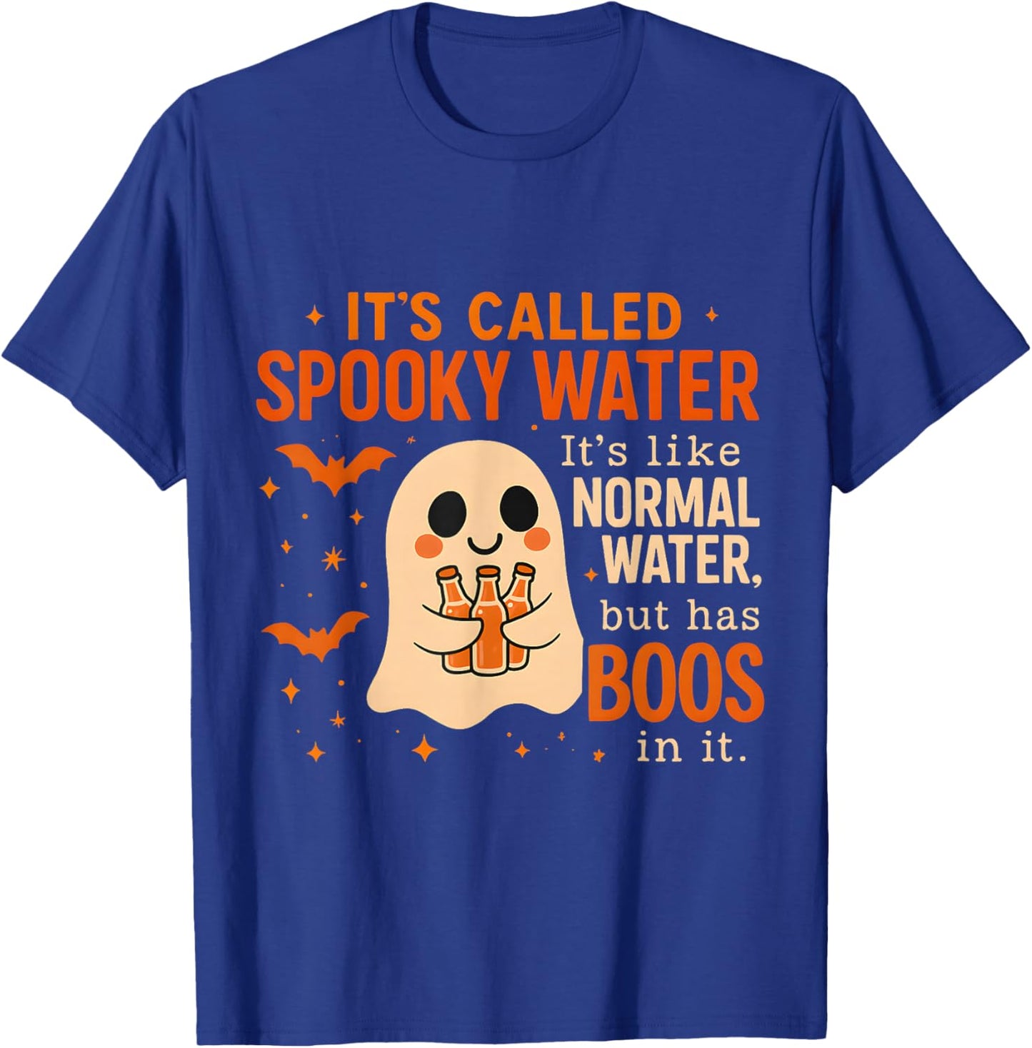 Cute Spooky Water Ghost Pun Funny Halloween Boo T-Shirt - T-Shirt | Royal