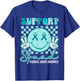 Support Cervical Cancer Awareness Smile Face Ribbon Teal T-Shirt - T-Shirt | Royal