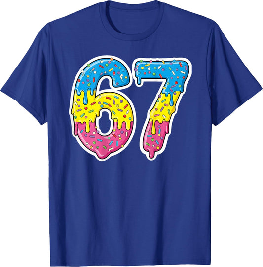 Number 67 Shirt Costume Adult Pink Men Kids Back T-Shirt - T-Shirt | Royal