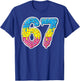 Number 67 Shirt Costume Adult Pink Men Kids Back T-Shirt - T-Shirt | Royal