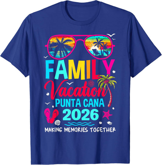 Family Vacation Punta Cana 2026 Matching Holiday Summer T-Shirt - T-Shirt | Royal