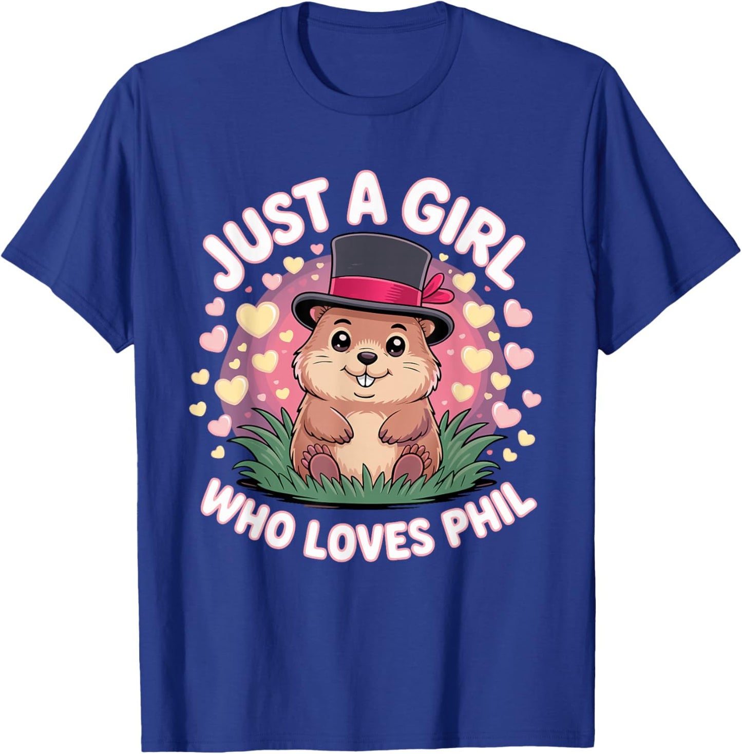 Punxy Phil's Groundhog Day Costume February 2nd Cute Girls T-Shirt - T-Shirt | Royal