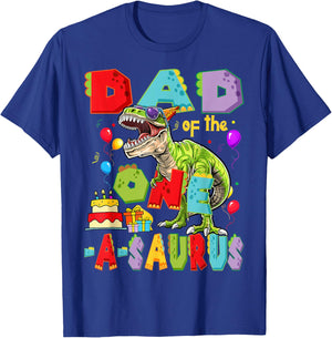 Dad of The One-A-Saurus 1st Birthday Boy Dinosaur Lover T-Shirt - T-Shirt | Royal
