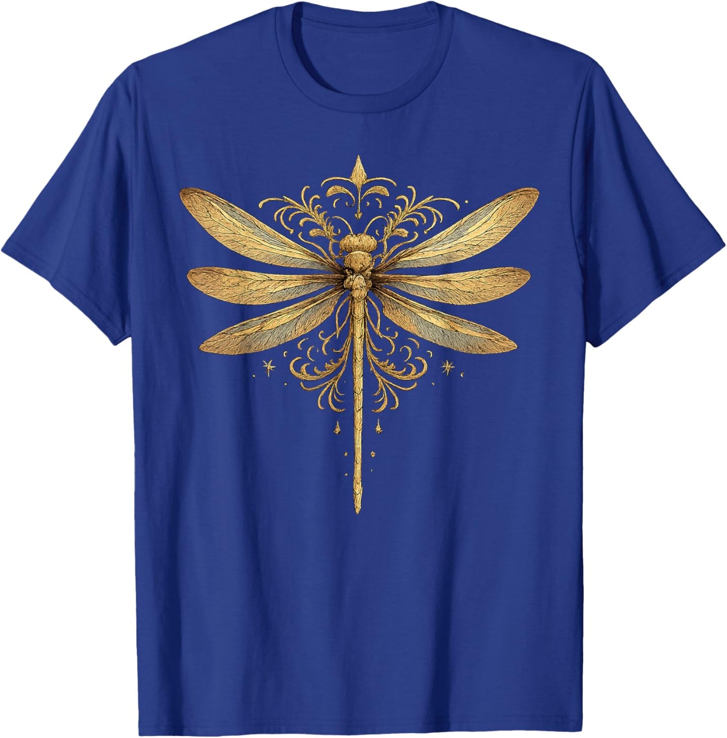 Elegant Golden Dragonfly Mystic Boho Outfit Nature T-Shirt - T-Shirt | Royal
