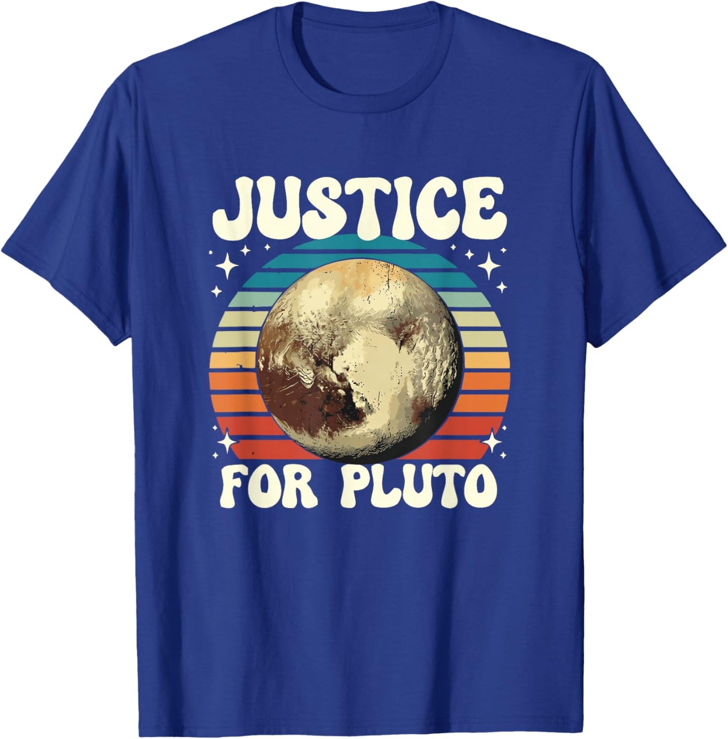 Justice for Pluto Vintage Never Forget Funny Space Science T-Shirt - T-Shirt | Royal
