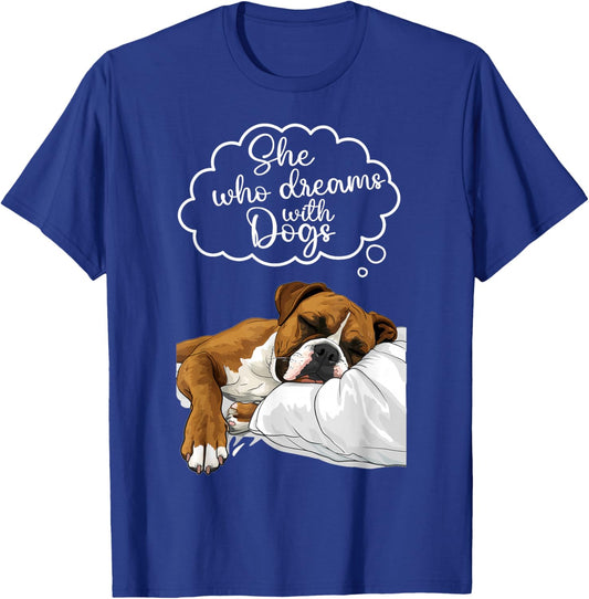 Boxer Dog Nightgown Pajama T-Shirt - T-Shirt | Royal