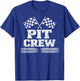 Pit Crew Birthday Party Family Matching Race Car Racing T-Shirt - T-Shirt | Royal