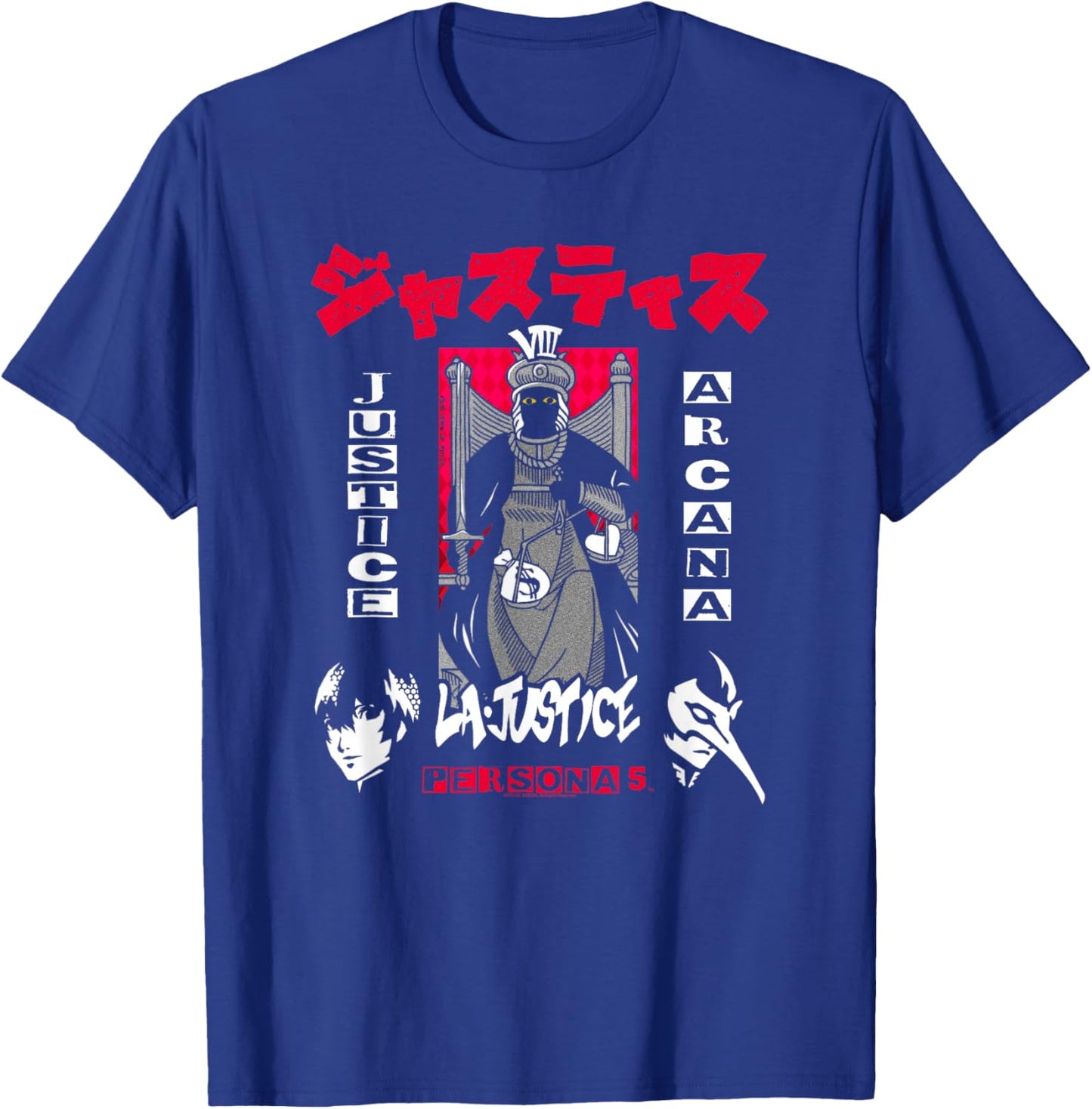 Persona 5 Justice Arcana with Kanji RPG Video Game T-Shirt - T-Shirt | Royal