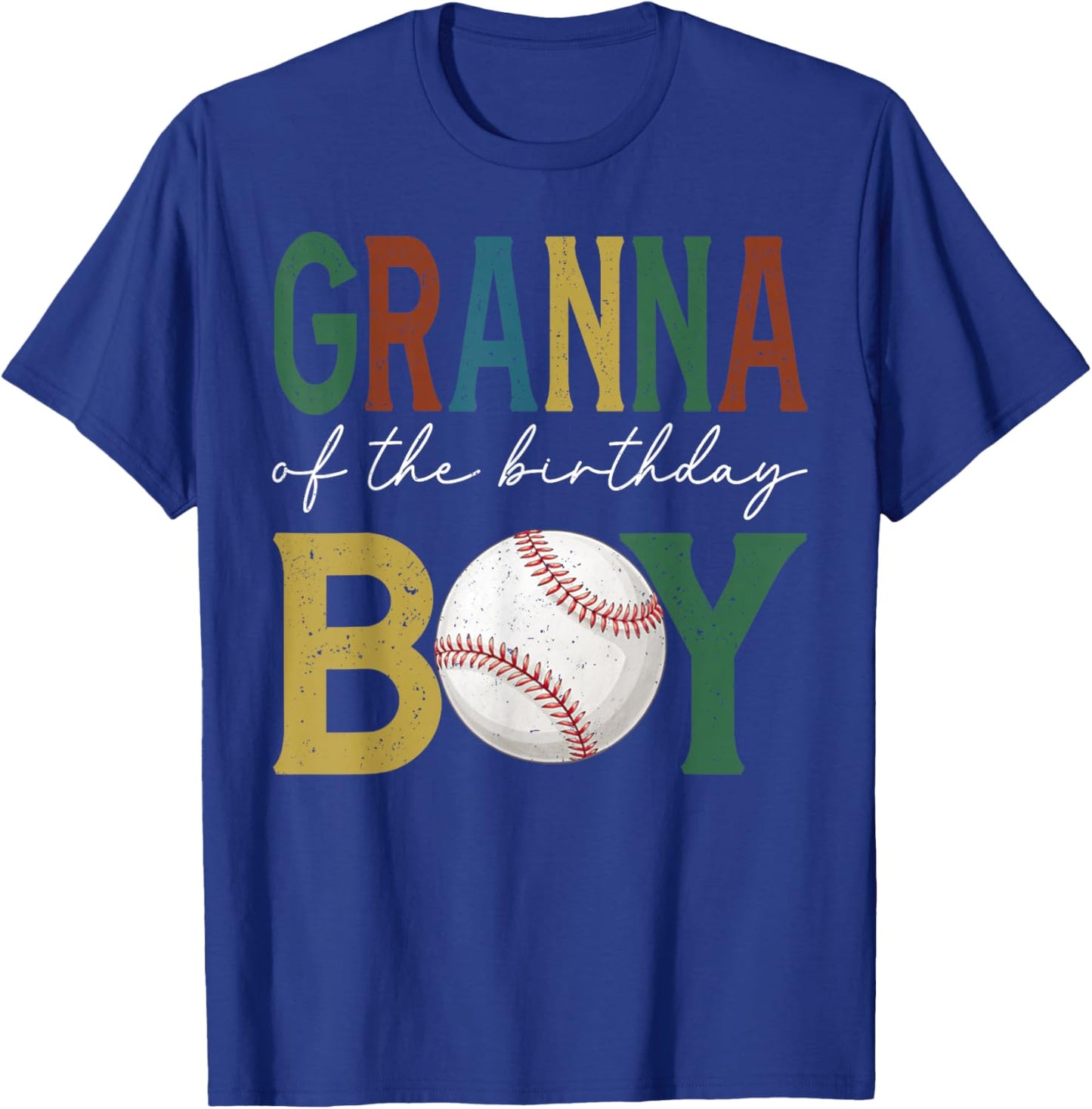 Baseball Granna of The Birthday Boy Family Matching T-Shirt - T-Shirt | Royal