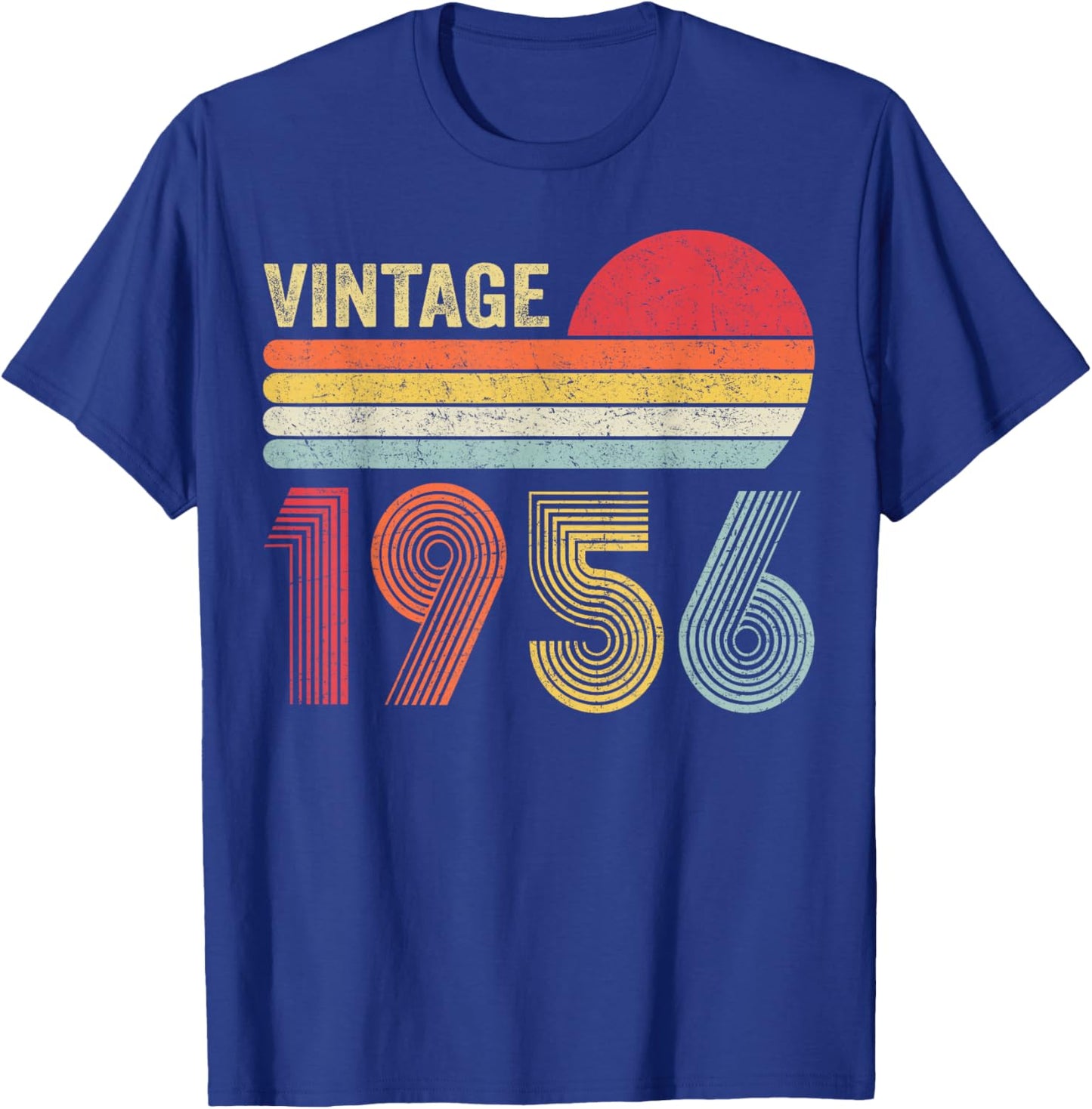 Vintage 1956 70th Birthday Gift Men Women 70 Years Old T-Shirt - T-Shirt | Royal