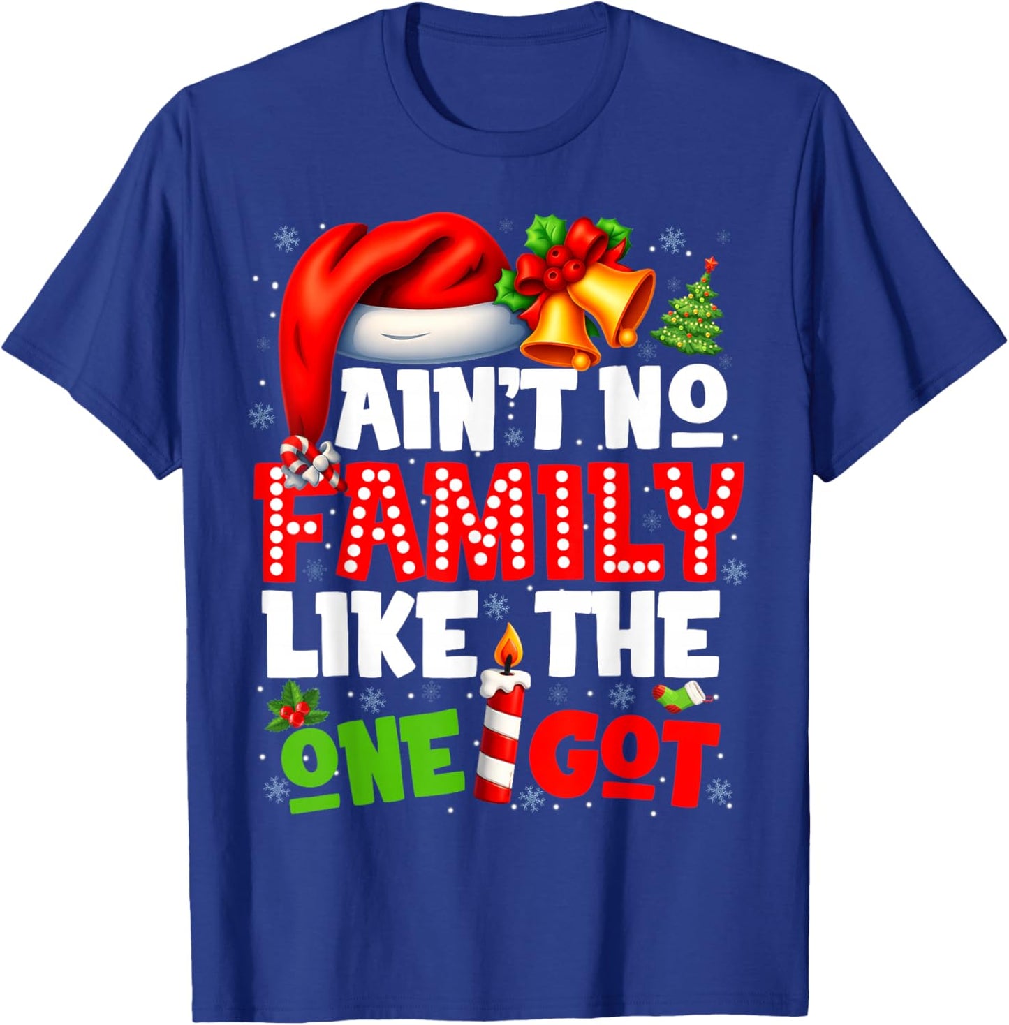 Family Matching Christmas 2025 Funny Pajamas PJs Outfit Gift T-Shirt - T-Shirt | Royal