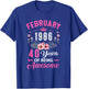 Awesome Since 1986 40 Years Old February 40Th Birthday Women T-Shirt - T-Shirt | Royal
