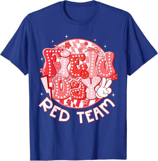 Field Day Red Team Coquette Bow Retro Lightning Bolt T-Shirt - T-Shirt | Royal