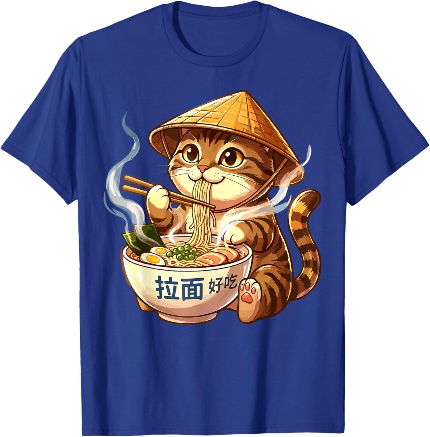 Cute Ramen Cat Japanese Noodle T-Shirt - T-Shirt | Royal
