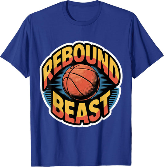 Rebound Beast Basketball Competitive Player T-Shirt - T-Shirt | Royal