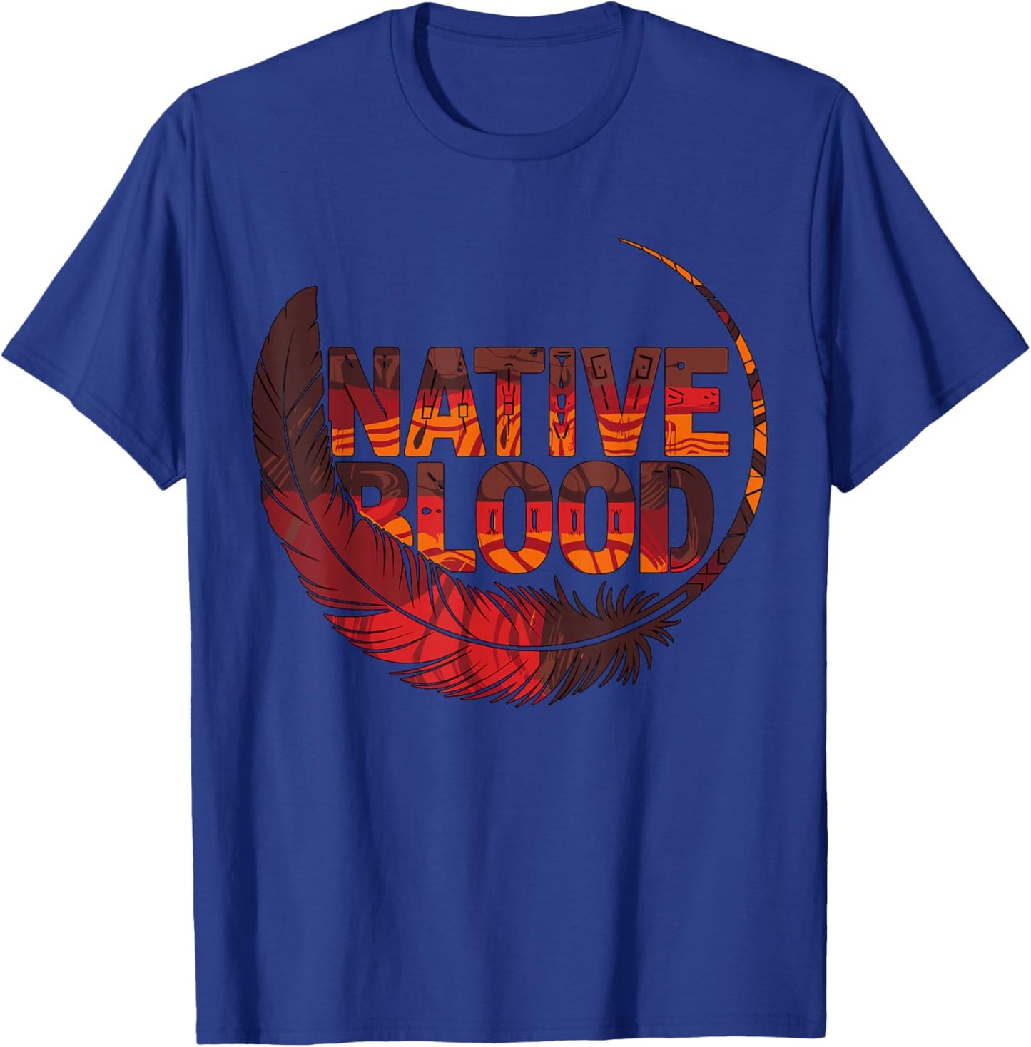 Native Blood Indigenous People Native American T-Shirt - T-Shirt | Royal